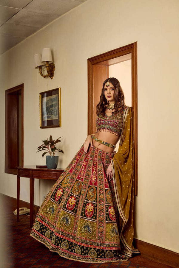 MULTI LEHENGA WITH BELT