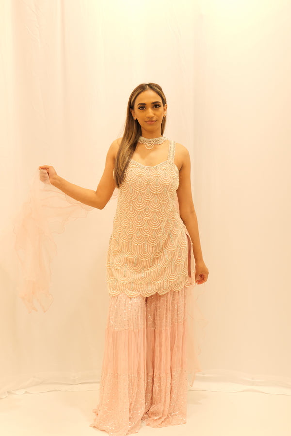 BABY PINK PEARL SHARARA