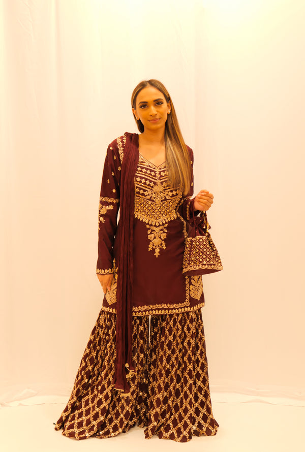 BURGANDY SHARARA