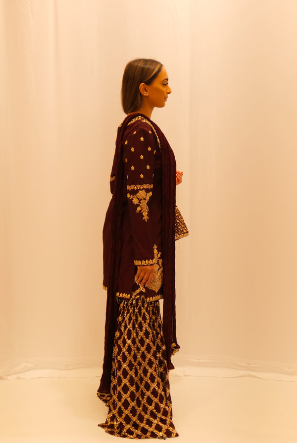 BURGANDY SHARARA