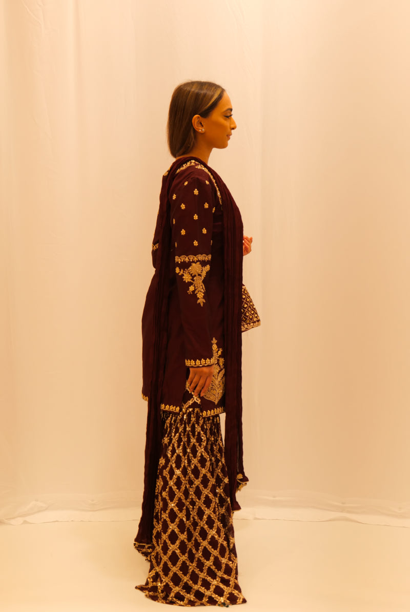 BURGANDY SHARARA