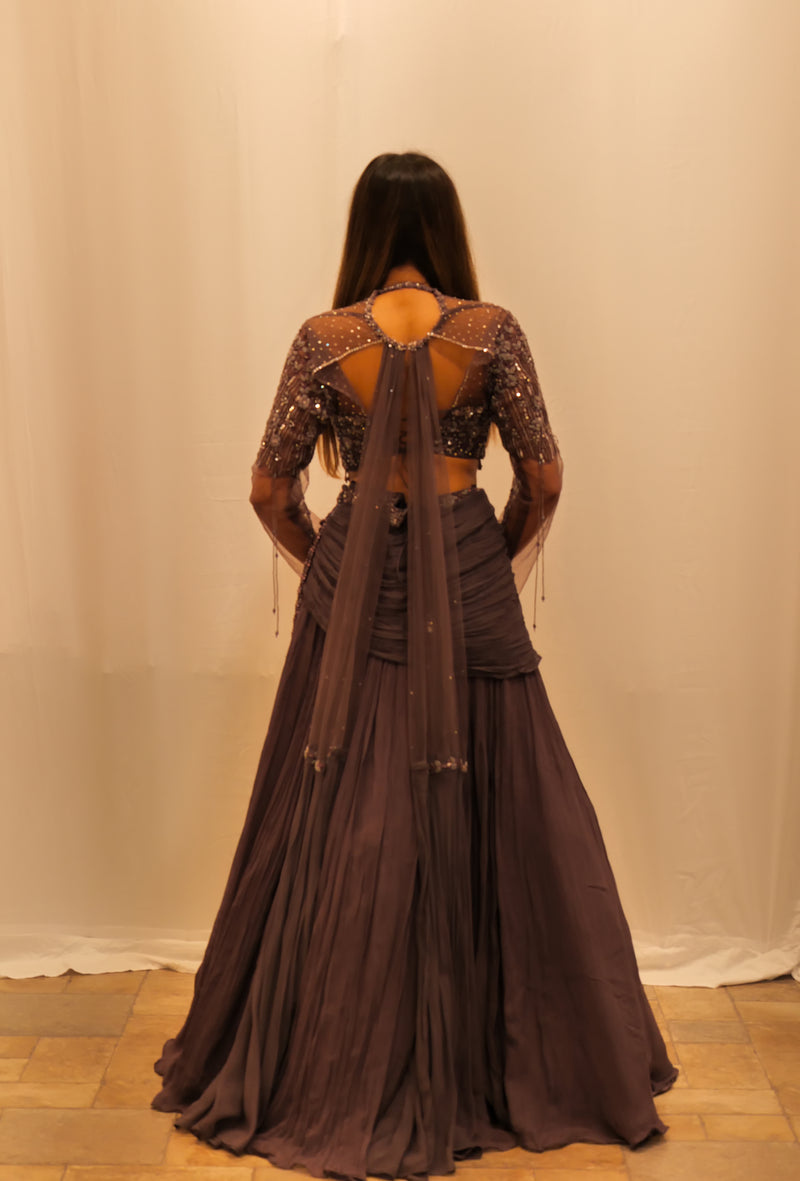 PURPLE PEARL LEHENGA