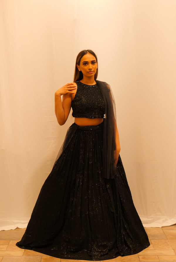 BLACK SEQUENCE LEHENGA