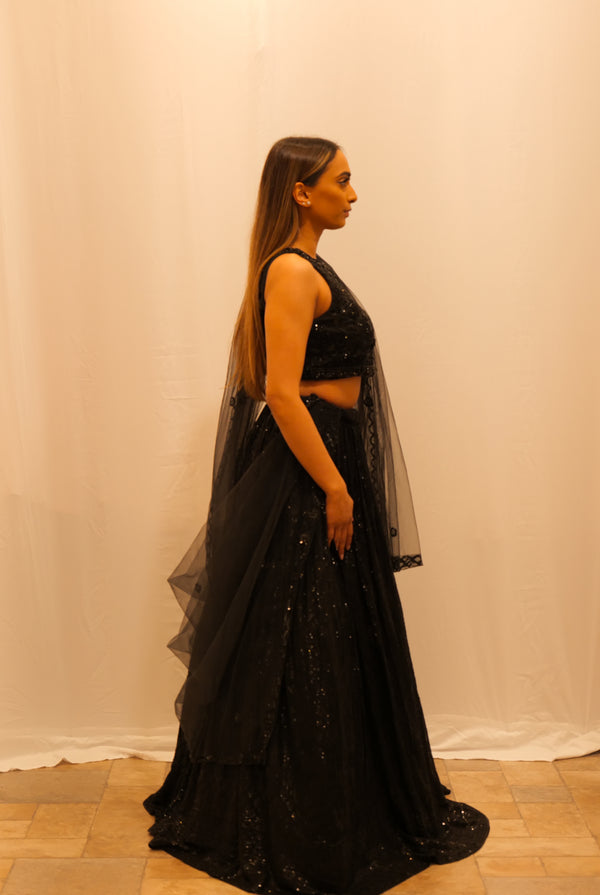 BLACK SEQUENCE LEHENGA