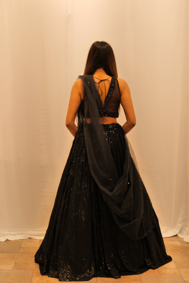 BLACK SEQUENCE LEHENGA