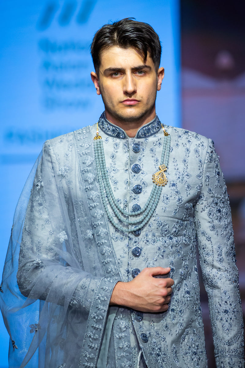 GREY SHERWANI