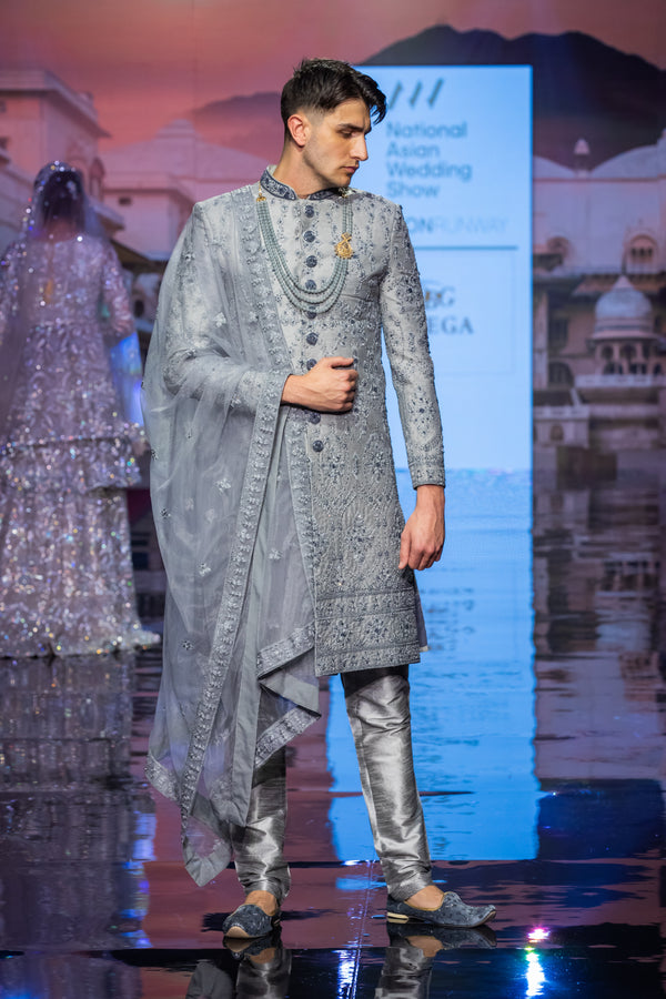 GREY SHERWANI